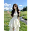 Đầm thời trang nữ phong cách nàng thơ yêu kiều chất tơ bèo xinh tươi cổ yếm cột váy dáng mini xòe siêu dễ thương Shop M