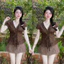 Sét áo kate chân váy lenin có lót quần lưng thun khoá kéo chuẩn hình cao cấp Shop MonFashion