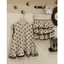 Set Áo Thô Đũi Chấm Bi Viền Bèo Sóng Kèm Chân Váy Tầng, Váy Kẻ Caro Phong Cách Sang Chảnh Đi Chơi Shop MonFashion