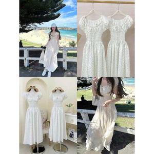 Đầm nữ đi biển chất cotton lạnh in hoa dáng xòe Shop MonFashion