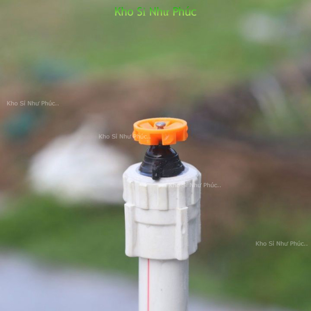 Béc Phun Nước Tưới Cây Tự Động Xoay 360 Độ. béc phun mưa Nhựa điều chỉnh lưu lượng nước ren 21mm