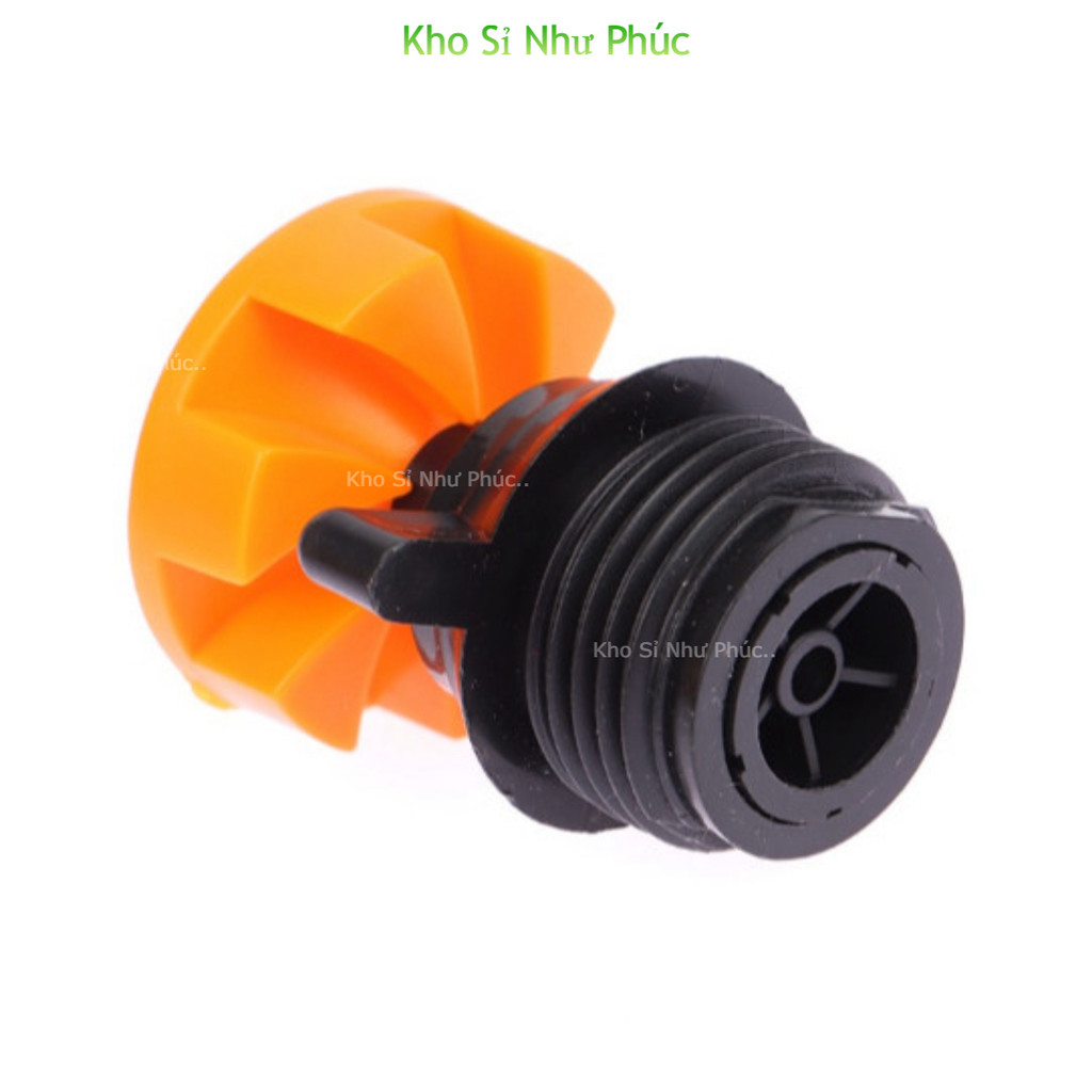 Béc Phun Nước Tưới Cây Tự Động Xoay 360 Độ. béc phun mưa Nhựa điều chỉnh lưu lượng nước ren 21mm