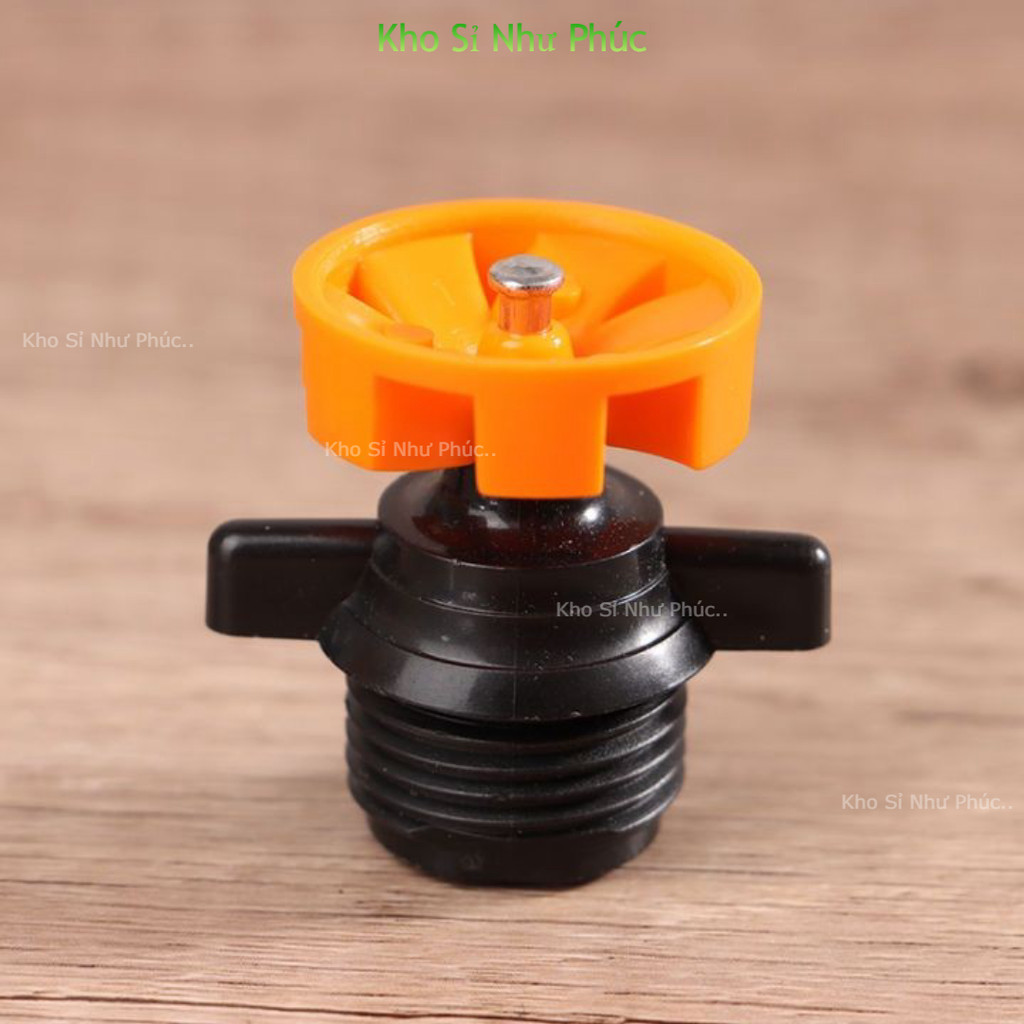 Béc Phun Nước Tưới Cây Tự Động Xoay 360 Độ. béc phun mưa Nhựa điều chỉnh lưu lượng nước ren 21mm