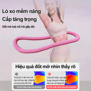 [HOT] Vòng Lắc Eo Lò Xo Bọc Vải dệt HARU Tập Thể Dục, Tập Gym, Tập Yoga Tại Nhà 1,5kg - 2,5kg PM ..