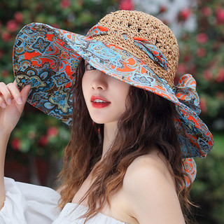 [HOT] Mũ đi biển chống tia cực tím, Mũ Đi Biển Họa Tiết Hoa Văn dễ phối, Mũ Vành Rộng Chống Nắng HotTrend mùa hè AM ..