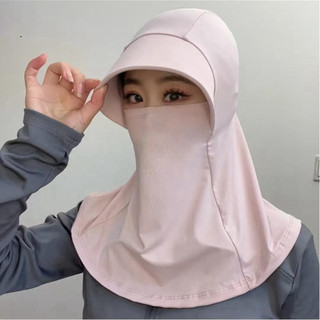 [HOT] Mũ chống nắng Kèm Khẩu Trang Vải Thun Lạnh Mát có khăn choàng chống nắng đi xe, Đi Dã Ngoại, Du Lịch ATiT ..
