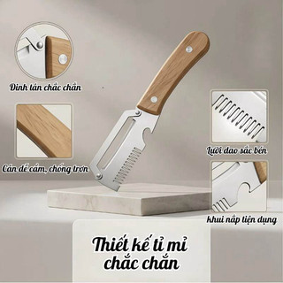 [HOT] Dao Cắt Hành Đa Năng Cán Gỗ, Dao Thái Sợi Hành Rau Củ, Cắt Nhanh Đều Đẹp, Dụng Cụ Nhà Bếp Tiện Lợi AL ..