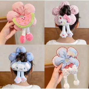 DÂY CỘT TÓC HOA XỐP PHỒNG TO ĐÍNH THÚ BÔNG HOẠT HÌNH SIÊU XINH – SIÊU ĐÁNG YÊU AĐ ..