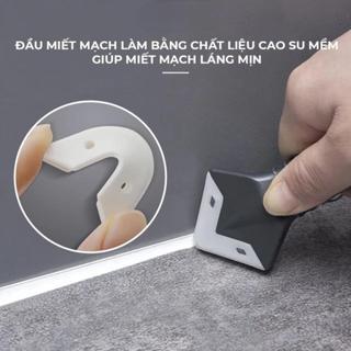 COMBO 2 DỤNG CỤ MIẾT KEO SILICONE 5 IN 1 KÈM 10 ĐẦU THAY THẾ | DỤNG CỤ CẠO KEO CHÀ RON GẠCH ĐA NĂNG