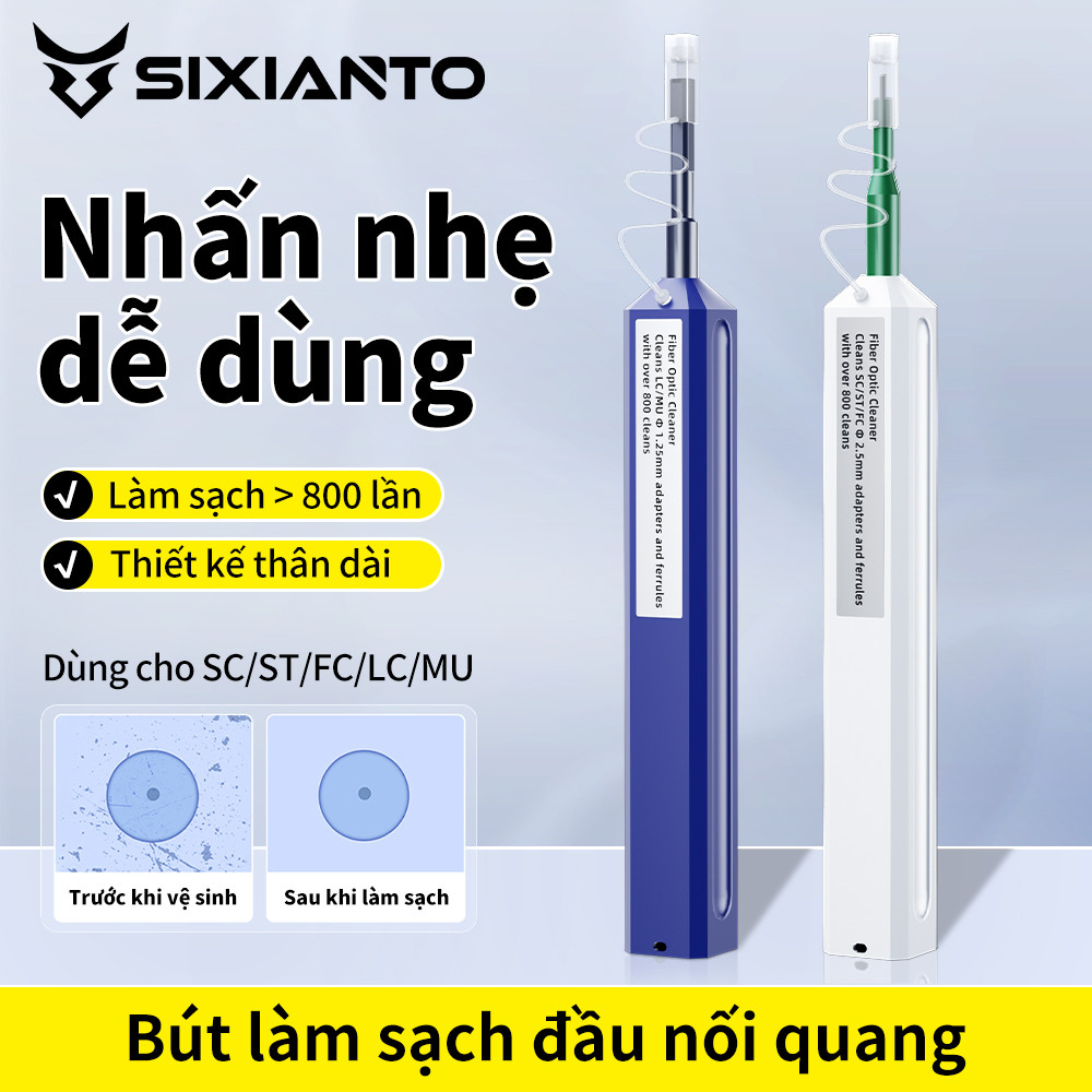 But Ve Sinh Soi Quang SC FC ST LC MU 1.25mm 2.5mm Dung Cu Lam Sach Cong Quang FTTH