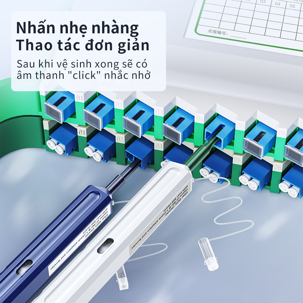 But Ve Sinh Soi Quang SC FC ST LC MU 1.25mm 2.5mm Dung Cu Lam Sach Cong Quang FTTH