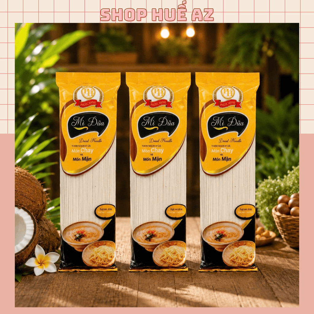 COMBO 3 GÓI - Mì đũa Phước Hạnh gói 350g - Đặc sản Huế