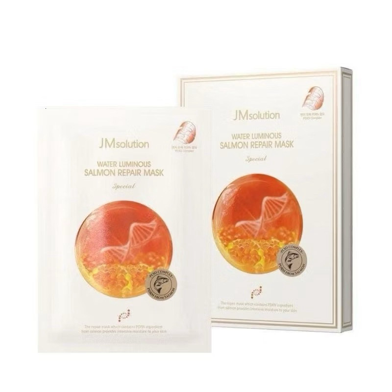 [Hộp 5 miếng] Mặt nạ trứng cá hồi DNA JMSolution Water Luminous Salmon Repair Mask