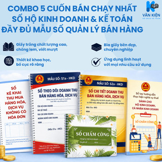 Combo 5 Sổ Hộ Kinh Doanh 2026 - Sổ Doanh Thu S1a S2a, Sổ Thuế, Sổ Kê Khai Mua Vào, Sổ Chấm Công Chuẩn HKD