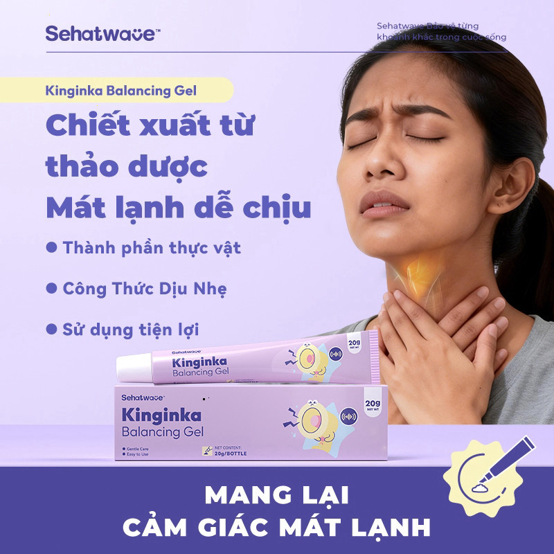 [2 tặng 1] Sehatwave Gel chăm sóc cổ họng Họng khó chịu Sưng tấy Đau ho Giảm khó chịu Kinginka Balancing Gel