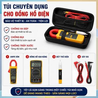 Túi Đựng Đồng Hồ Điện, Ampe Kìm Chống Sốc EVA Cao Cấp Khóa Kéo Bền Bỉ HÀNG CAO CẤP