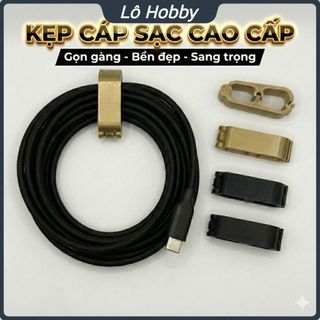 Kẹp cáp sạc ngăn nắp – giữ dây gọn gàng, bảo vệ cáp, tiện lợi cho bàn làm việc & mang theo
