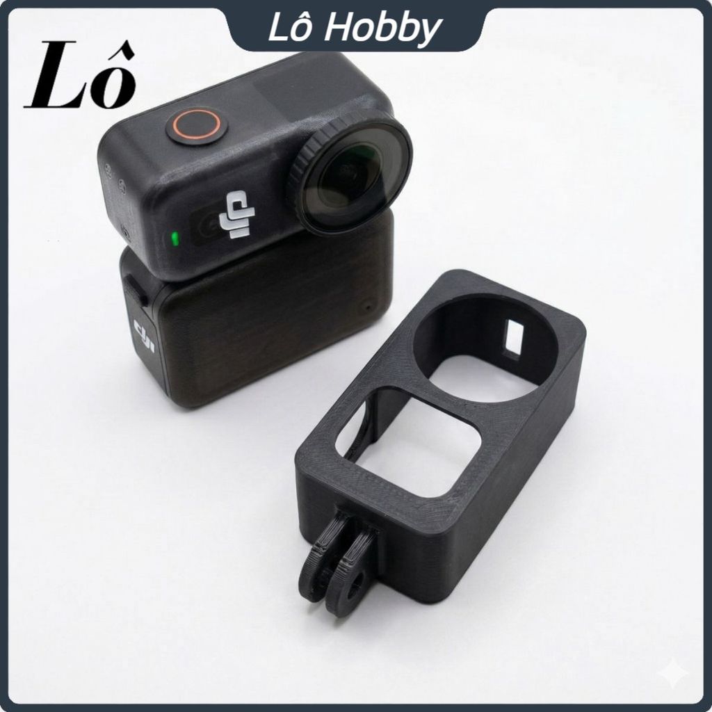 Ngàm Quay Dọc Cho DJI Osmo Nano - Khung Cage Bảo Vệ Tích Hợp Chân GoPro