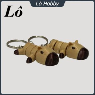 Móc khóa mô hình capybara lắc lư dễ thương