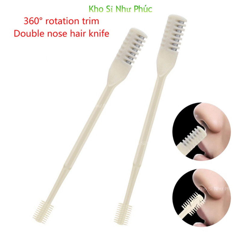 Dụng cụ cắt tỉa lông mũi xoay 360 độ🍀FREESHIP🍀Kéo Cắt,dao cạo lông mũi 2 đầu thông minh