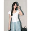 Áo kiểu nữ cổ vuông phối ren trễ vai tay phồng chất thô cotton mặc đi chơi dạo phố cafe HCOM27427
