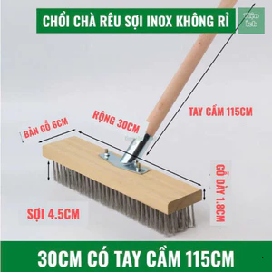 Chổi Sắt Chà Rêu Cầm Tay Không Rỉ Chà Rửa Vệ Sinh Rong Rêu Ố Vàng Nền Nhà Sân Vườn,Ngoài Trời,Bể Bơi