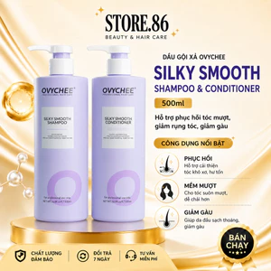 Dầu Gội Xả OVYCHEE Silky Smooth 500ml Hỗ Trợ Phục Hồi Tóc Mượt, Giảm Rụng Tóc, Giảm Gàu