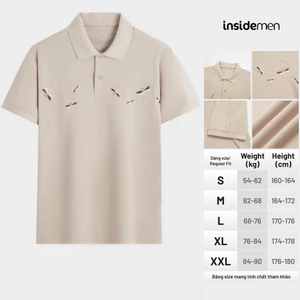Áo Polo Nam tay ngắn Insidemen Slim Fit ôm nhẹ cotton thấm hút mồ hôi IPS169AS3