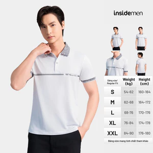 Insidemen Áo Polo Nam Slim Fit Phong cách hiện đại trẻ trung IPS127AS2