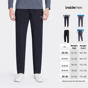 Quần Dài Nam Dệt Kim Insidemen Regular Fit Co giãn mềm mại IPA007W3