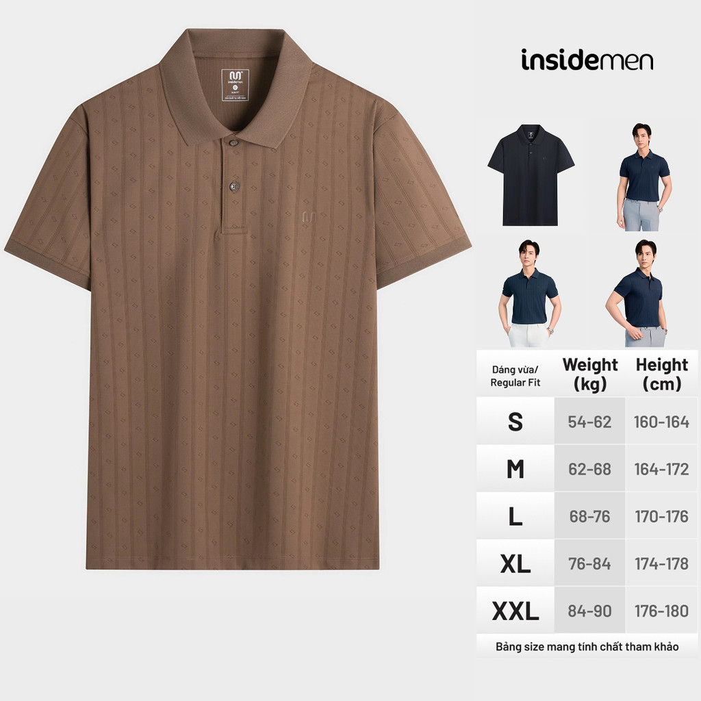 Áo Polo Nam Ngắn tay Insidemen Slim Fit Trẻ trung, năng động, phù hợp với mọi lứa tuổi IPS203AS0