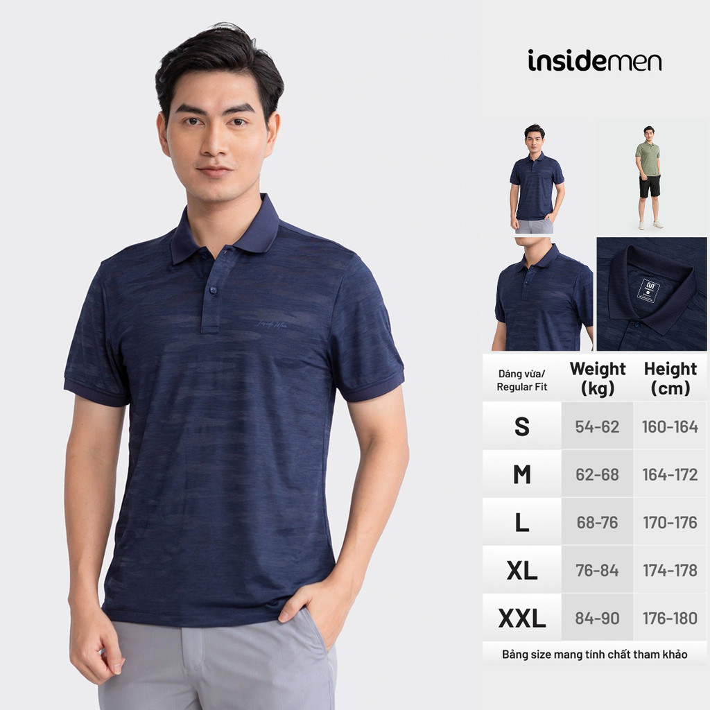 Áo Polo Nam Tay ngắn Insidemen Regular Fit IPS057S3