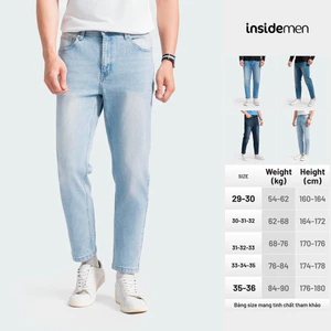 Quần Jeans Dài Nam INSIDEMEN Dáng Ôm Vừa IJN0410Z
