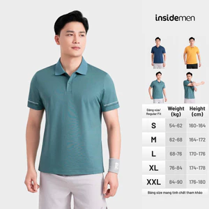 Áo Polo nam ngắn tay Insidemen dáng Regular Smart Casual Co Giãn Mềm Mịn trẻ trung, năng động IPS125MAH0