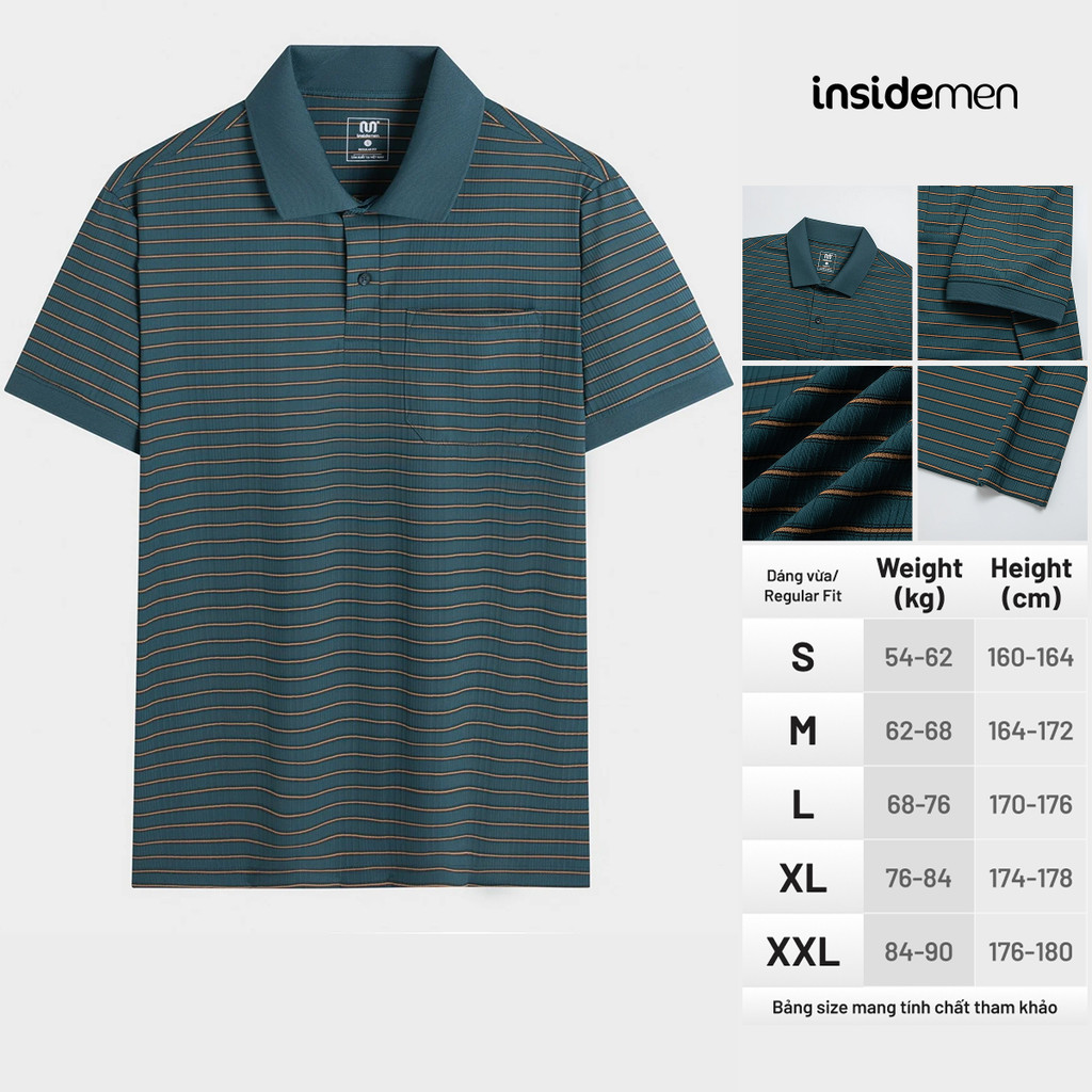 Insidemen Áo Polo Nam Regular Fit  Phong cách nam tính năng động IPS022AS2