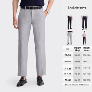 Quần âu nam INSIDEMEN cạp tăng đơ co giãn thoải mái dáng đứng công sở 3 màu basic dễ phối đồ ITR01703