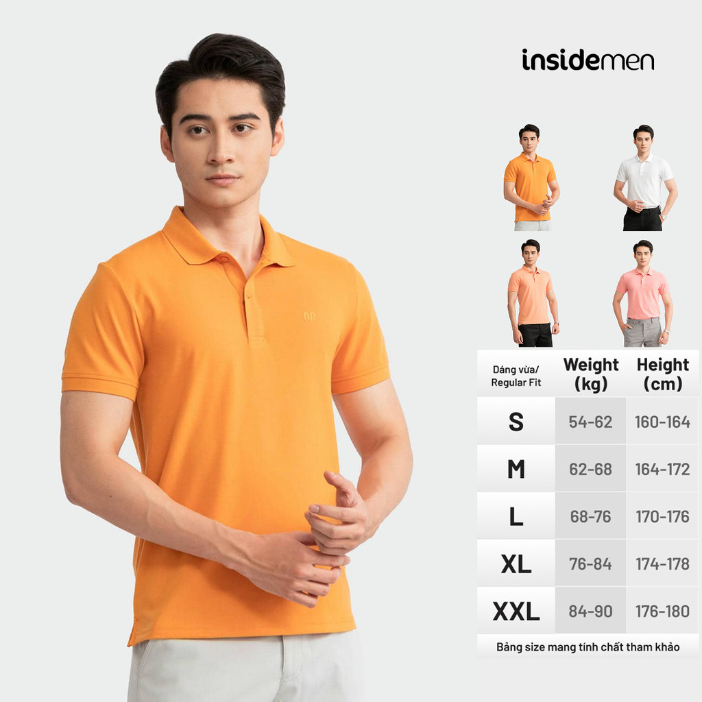 Áo POLO Nam Slimfit INSIDEMEN 8 màu  cotton cao cấp ngắn tay tông màu cực sang trọng lịch lãm IPSR09