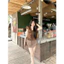 Set bộ nữ đi chơi áo kiểu corset bèo phối chân váy ngắn xếp ly sọc tăm vải thô mềm phong cách Hàn Quốc HCOM27450