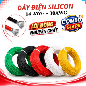 Dây điện silicon mềm chống cháy 14AWG - 30AWG