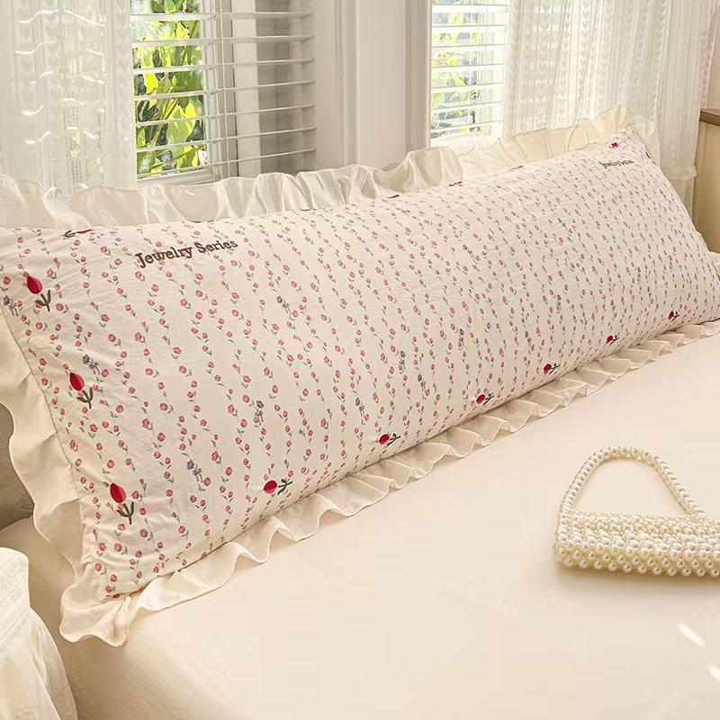 VỎ GỐI BÔNG MÂY MỚI 2026 – VIỀN HOA THÊU DỄ THƯƠNG – CHUẨN A LÀNH TÍNH – VỎ GỐI DÀI ĐÔI CHO KÝ TÚC XÁ, CẶP ĐÔI