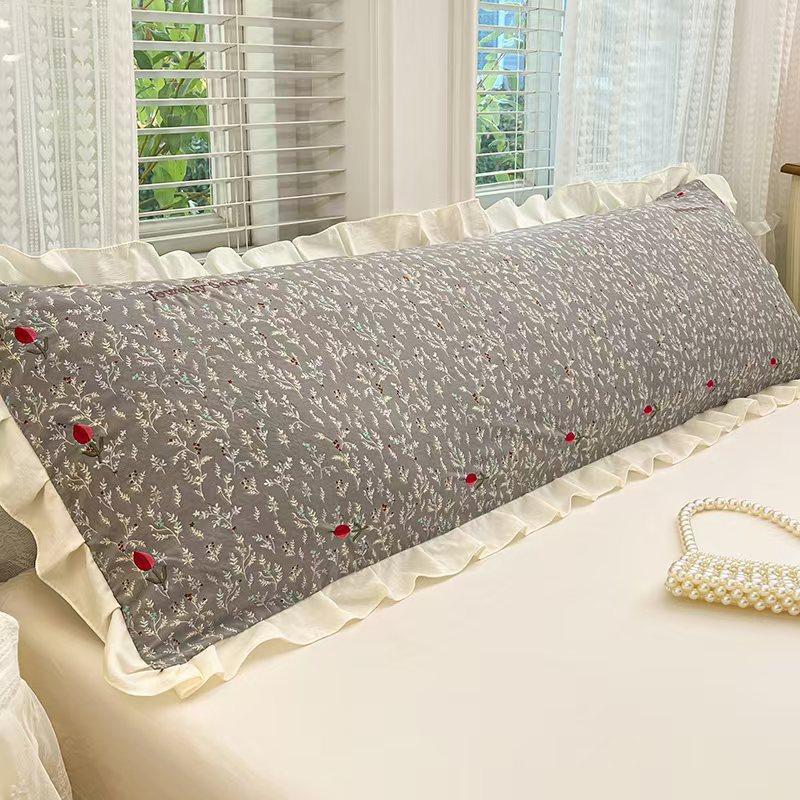 VỎ GỐI BÔNG MÂY MỚI 2026 – VIỀN HOA THÊU DỄ THƯƠNG – CHUẨN A LÀNH TÍNH – VỎ GỐI DÀI ĐÔI CHO KÝ TÚC XÁ, CẶP ĐÔI