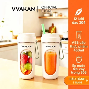 VVAKAM Máy xay sinh tố cầm tay juicer 450ML 12 Lưỡi 304 Dao Dung cầm tay máy ép trái cây máy ép hoa quả Dụng Pin 4000mAh