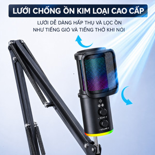 Micro-Micro Livestream, Thu Âm Chuyên Nghiệp SU9 CONNECT- LED RGB-Lọc 99% Tạp Âm-Thu Âm 360 Độ-BH12T