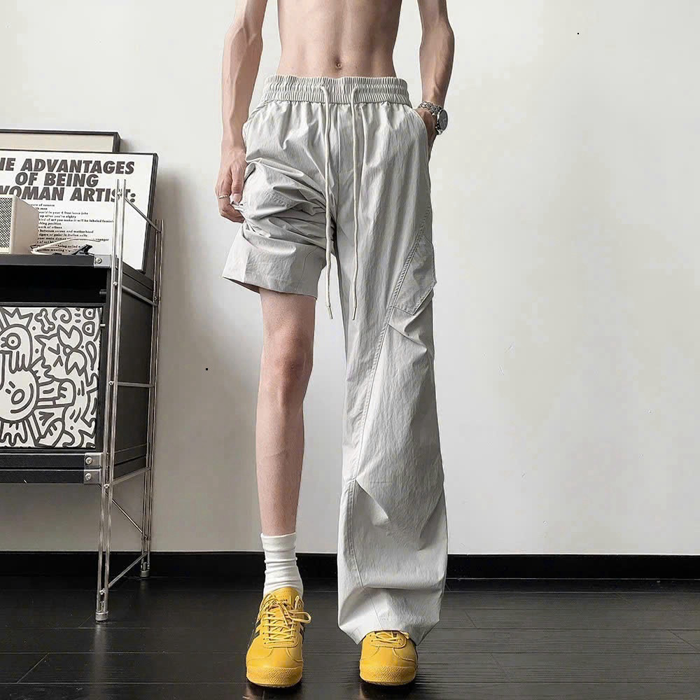 Quần Gió Túi Hộp Unisex Ống Rộng Parachute Pants, Quần Cargo Vải Dù Mỏng Nhẹ Dáng Suông Phồng Siêu Chất M08