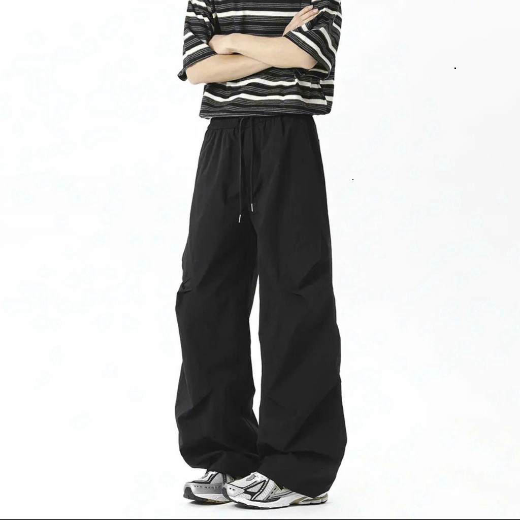 Quần Gió Túi Hộp Unisex Ống Rộng Parachute Pants, Quần Cargo Vải Dù Mỏng Nhẹ Dáng Suông Phồng Siêu Chất M08
