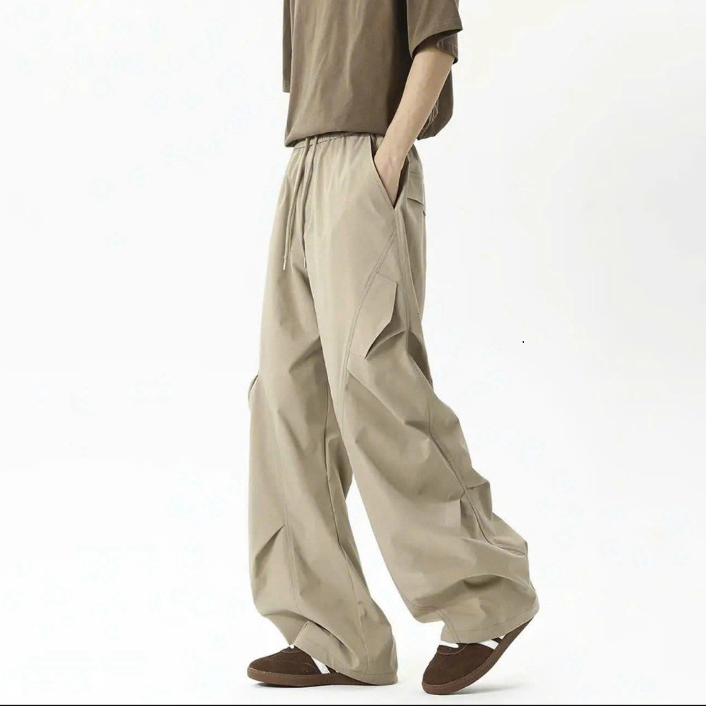 Quần Gió Túi Hộp Unisex Ống Rộng Parachute Pants, Quần Cargo Vải Dù Mỏng Nhẹ Dáng Suông Phồng Siêu Chất M08