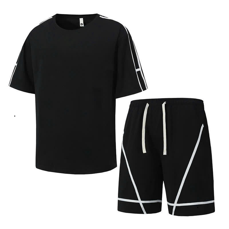 Bộ Quần Áo Thể Thao Chất Thun Tổ Ong Nam Nữ Unisex Form Rộng Mặc Thoáng Mát Cho Mùa Hè