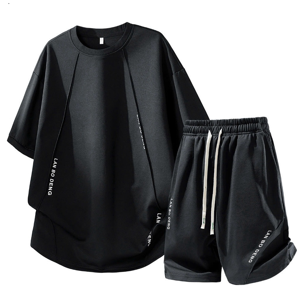 Bộ Quần Áo Thun Nam Nữ Oversize Form Rộng, Áo Cộc Tay Quần Short Cạp Chun Co Giãn Thoáng Mát Mùa Hè