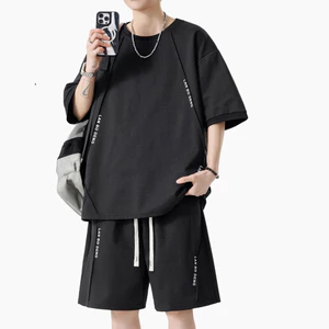 Bộ Quần Áo Thun Nam Nữ Oversize Form Rộng, Áo Cộc Tay Quần Short Cạp Chun Co Giãn Thoáng Mát Mùa Hè