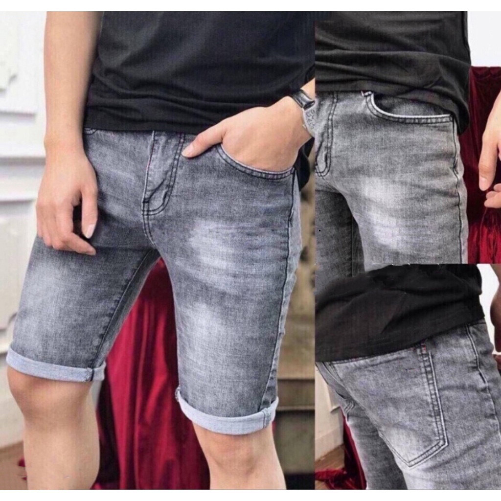 Quần Jean nam VẢI CO GIÃN 4 chiều Quần short đùi bò nam vải Jean cực đẹp JeanCD205 Hot Trend 2026